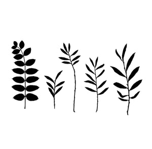 BOTANICAL WILD Leaves Grass Reusable Stencil A3 A4 A5 & Bigger Sizes Shabby Chic Nature Mylar / Wild10