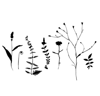 BOTANICAL WILD Leaves Grass Reusable Stencil A3 A4 A5 & Bigger Sizes Shabby Chic Nature Mylar / Wild12