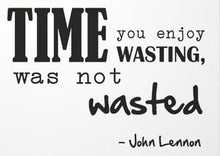 ,,TIME...'' JOHN LENNON QUOTE Big & Small Sizes Colour Wall Sticker Modern Style 'Q501'