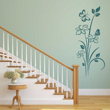 SPRING DAFFODILS BUNCH & BUTTERFLY Big & Small Sizes Colour Wall Sticker Shabby Chic 'J47'