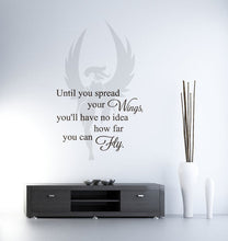 ,,UNTIL YOU SPREAD YOUR WINGS... '' QUOTE Sizes Reusable Stencil Modern Style 'Q59'