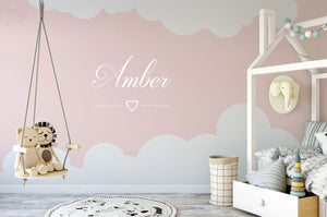 CUSTOM BOY'S / GIRL'S NAME Big Sizes Colour Wall Sticker Modern Kids room Bedroom 'UNISEX1'