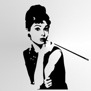AUDREY HEPBURN Movie Star Famous Sizes Reusable Stencil Modern Style / 'Audrey'