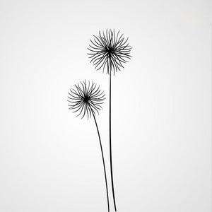 MAGIC DANDELIONS Big & Small Sizes Colour Wall Sticker Shabby Chic Flora Romantic Style 'J6'