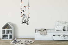PARROT ON THE SWING KIDS ROOM Big & Small Sizes Colour Wall Sticker Animal Modern Style 'Parrot'