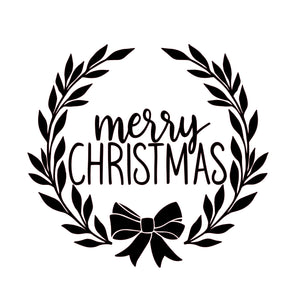 Merry Christmas Sign Wreath Reusable Stencil A5 A4 A3 Gift Holly / Snow43