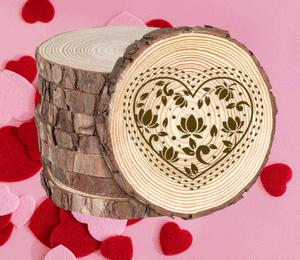 Rustic Wood Coasters Present Engraved Valentine's Birthday Love Heart Deco25-2