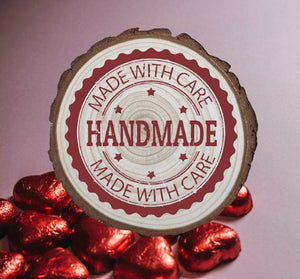 Rustic Wood Coasters Present Gift Engraved Valentine's Wedding Happy Bea LoveQ86