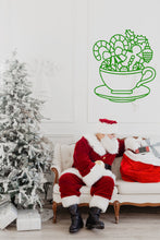 Merry Christmas Cup Holly Candy Cane Decor Cards Gift Reusable Stencil A5 A4 A3 'Snow37'