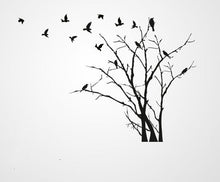 BIRDS ON THE TREE BRANCH Big & Small Sizes Colour Wall Sticker Shabby Chic Romantic Style 'Tree10'