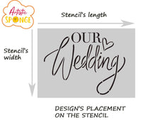 Mr & Mrs Sizes Reusable Stencil Shabby Craft Art Valentine's Wedding Spring Sign 'W11'