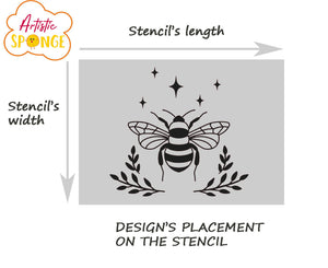 Magic Bee Quote Reusable Stencil Sizes A5 A4 A3 Craft Paint Wall Decor Spiritual Ezoteric 'MG3'