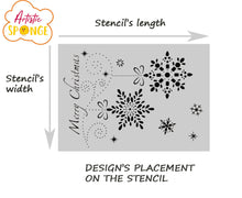 Set of Christmas Snow Flakes Winter Cards Decoration Reusable Stencil Various Sizes / SNOW6