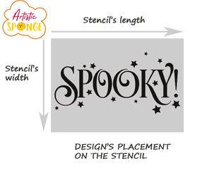 Spooky Quote HALLOWEEN Various Reusable Stencil Decoration Cards Various Sizes H16