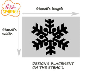 Christmas Big Snow Flake Winter Cards Decoration Reusable Stencil Various Sizes / SNOW2