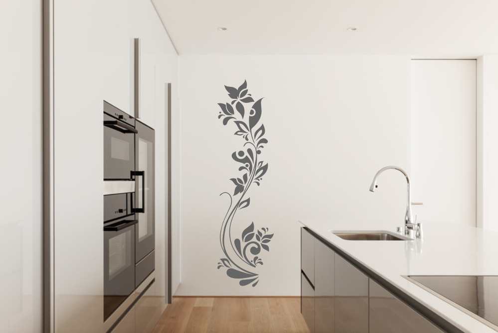 ARTISTIC FLOWER PLANT Sizes Reusable Stencil Oriental Romantic Style 'DecoX'