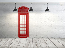RED TELEPHONE BOX LONDON ENGLAND SYMBOL Big & Small Colour Wall Sticker Travel Modern 'Modern2'