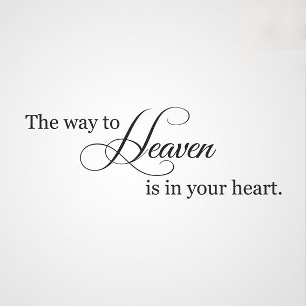 ,,THE WAY TO HEAVEN IS IN YOUR HEART'' QUOTE Sizes Reusable Stencil Valentine's 