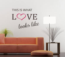 ,,THIS IS WHAT LOVE LOOKS LIKE '' QUOTE Sizes Reusable Stencil Modern Style Valentine's'Q63'