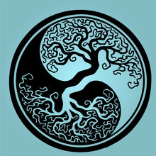 TREE OF LIFE Yin Yang MANDALA Sizes Reusable Stencil Modern Bohemian 'Tree of life2'
