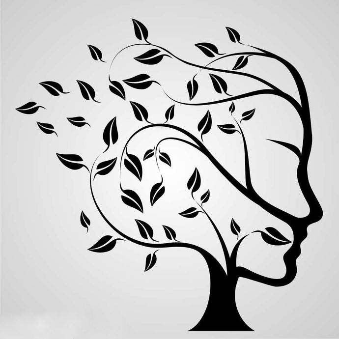 Tree of Life Reusable Stencil Sizes Human Head Face Modern Art 'Treeoflife6'