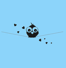 Love BIRD ON THE LINE Sizes Reusable Stencil Valentine's Animal Kids Room Style 'Kids100'