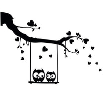 HEARTS BRANCH & SWING LOVE OWLS KIDS ROOM VALENTINE'S Sizes Reusable Stencil Animal Happy 'Kids72'