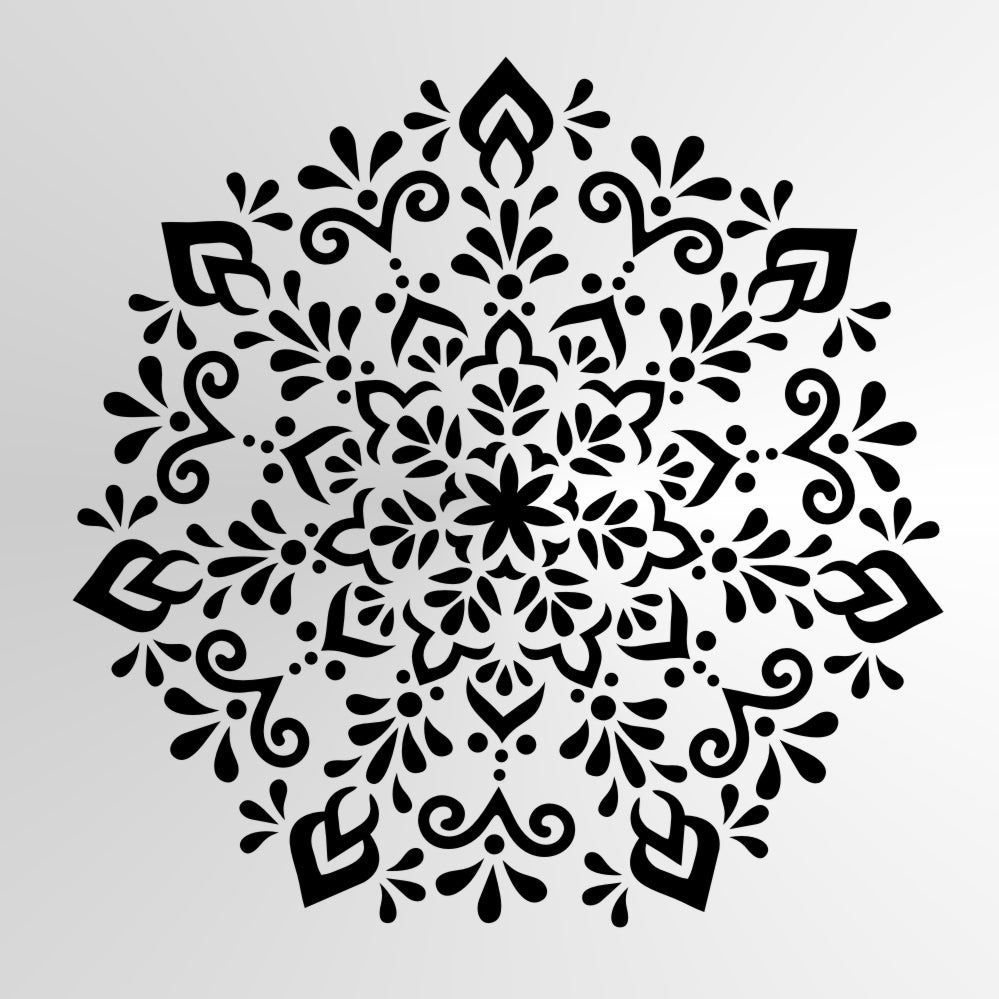 Mandala Flower Star Round SIZES Reusable Stencil Wall Decor Oriental / M21