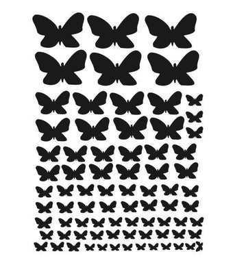 SET OF BUTTERFLIES KIDS ROOM Sizes Reusable Stencil Animal Modern Style 'Kids109'