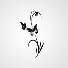 FLOWER PLANT BUTTERFLY Sizes Reusable Stencil Shabby Chic Romantic Style 'Flora4'