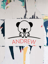 Panda Personalised Stencil Child Kids Name Boy Girl Birthday Occasional Card Celebration Bespoke 'U20'