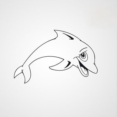 HAPPY DOLPHIN KIDS ROOM Sizes Reusable Stencil Animal Modern Style 'Kids112'