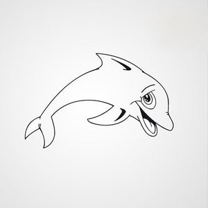 HAPPY DOLPHIN KIDS ROOM Sizes Reusable Stencil Animal Modern Style 'Kids112'
