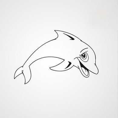 HAPPY DOLPHIN KIDS ROOM Big & Small Sizes Colour Wall Sticker Animal Modern Style 'Kids112'