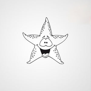 HAPPY STARFISH KIDS ROOM Big & Small Sizes Colour Wall Sticker Animal Modern Style 'Kids115'