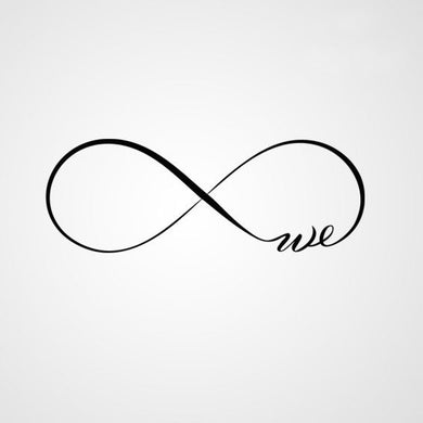 INFINITY SIGN LOVE ,,WE'' Valentine's QUOTE Sizes Reusable Stencil Modern Romantic Style 'Q13'